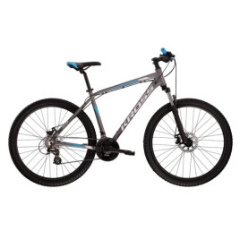 Bicicletă de munte bărbați - KROSS MTB HEXAGON 3.0 L 21" 2022 - grafit mat/albastru/gri - 