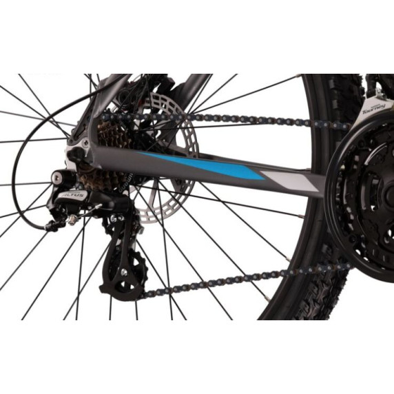 Bicicletă de munte bărbați - KROSS MTB HEXAGON 3.0 M 19" 2022 - grafit mat/albastru/gri