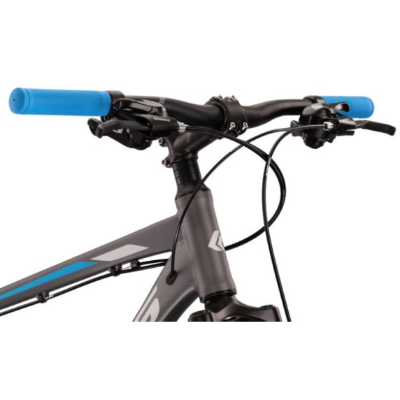 Bicicletă de munte bărbați - KROSS MTB HEXAGON 3.0 M 19" 2022 - grafit mat/albastru/gri