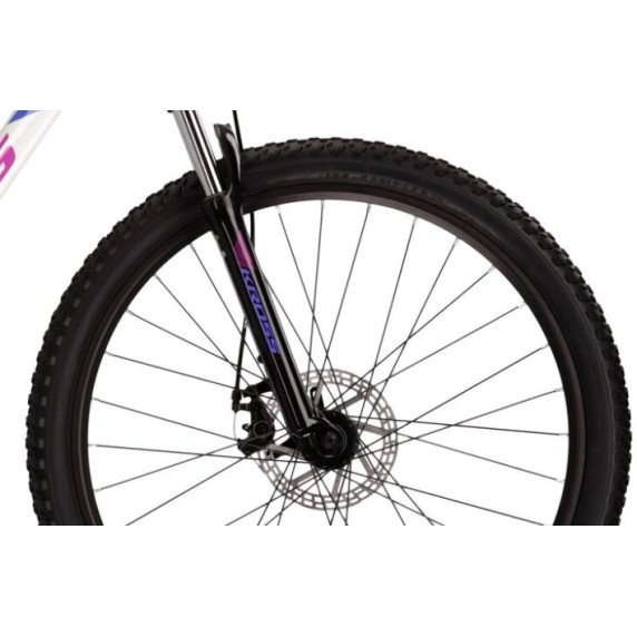 Dámsky horský bicykel LEA 3.0 19" M 2022 KROSS MTB WOMAN - lesklý biely / fialový