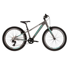 Bicicletă copii - KROSS JUNIOR Lea Jr 2.0 12" 2022 -  gri lucios / turcoaz - 