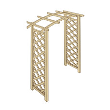 Pergola na ruže 130 x h 52 x v 221 cm LANITPLAST S7011 - 