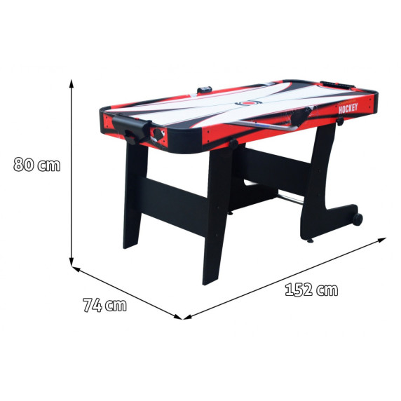 Stôl na stolný hokej Inlea4Fun Air Hockey Red Table