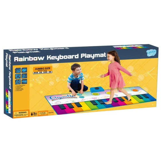 Hudobná podložka klavír Inlea4Fun RAINBOW KEYBOARD