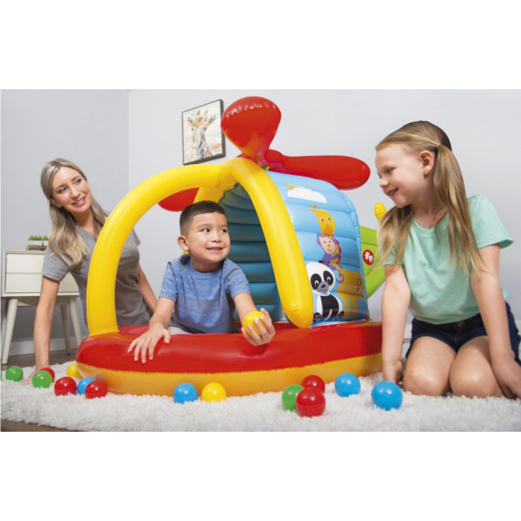 Felfújható játszómedence labdákkal Fisher-Price BESTWAY 93538 - helikopter