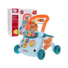 Készségfejlesztő járássegítő Inlea4Fun CARTOON WALKING CAR - kék - 