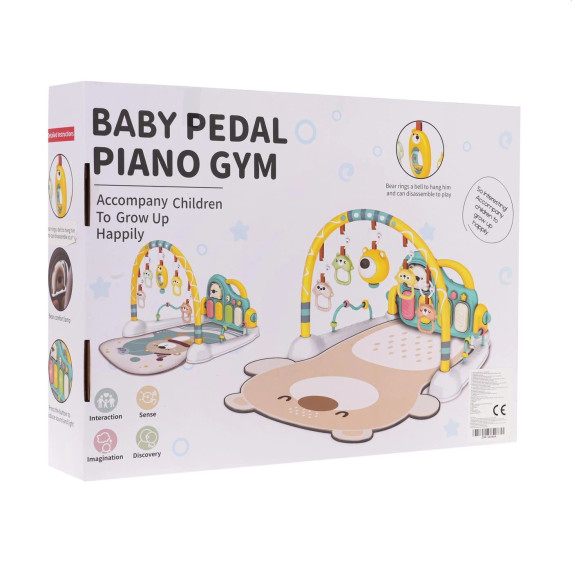 Interaktív játékszőnyeg zongorával Inlea4Fun BABY PEDAL PIANO GYM