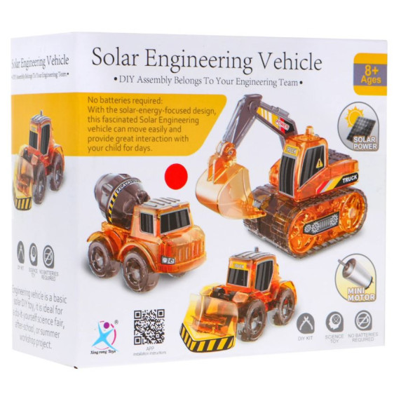 Napelem készlet 3az1-ben Építőipari járművek Inlea4Fun SOLAR ENGINEERING VEHICLE