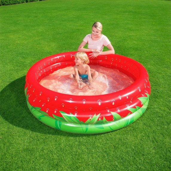 Piscină gonflabilă pentru copii - 160x38 cm - BESTWAY 51145 - căpșună