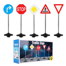 Játék közlekedési táblák 81 cm Inlea4Fun TRAFFIC SIGN  - 