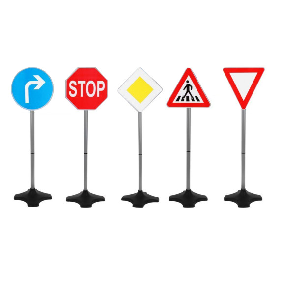 Játék közlekedési táblák 81 cm Inlea4Fun TRAFFIC SIGN 