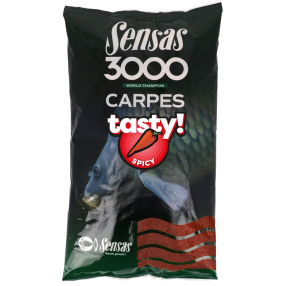 Takarmánykeverék 3000 Ponty Tasty Fűszeres 1 kg Sensas 40761