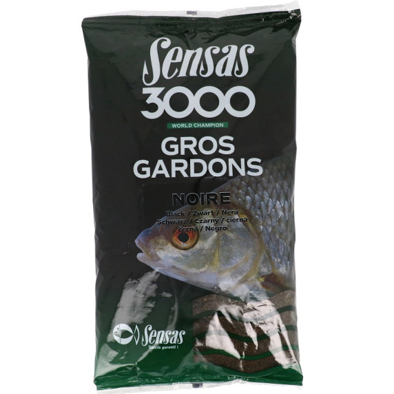 Krmítková zmes 3000 Gros Gardons Noir 1 kg Sensas 00232